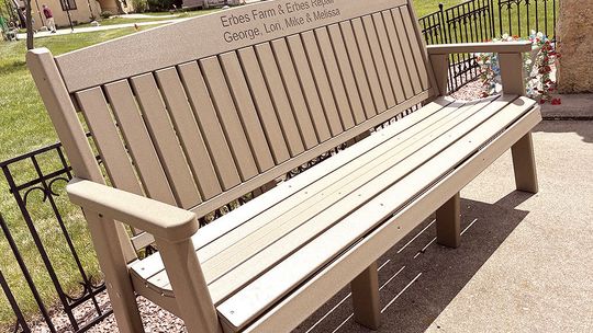 Places to sit, flags to salute