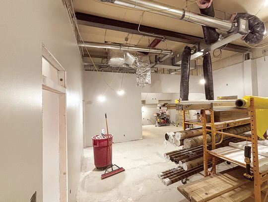 Construction coming along on center