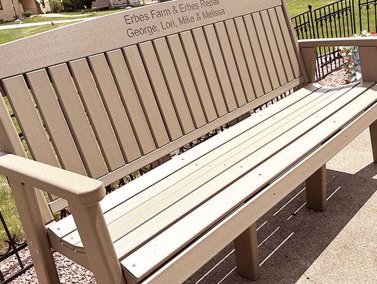 Places to sit, flags to salute