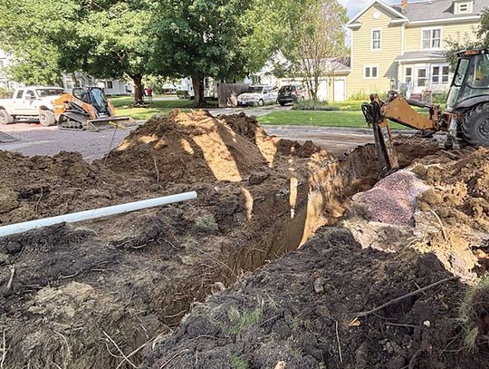 sewer line work at zion