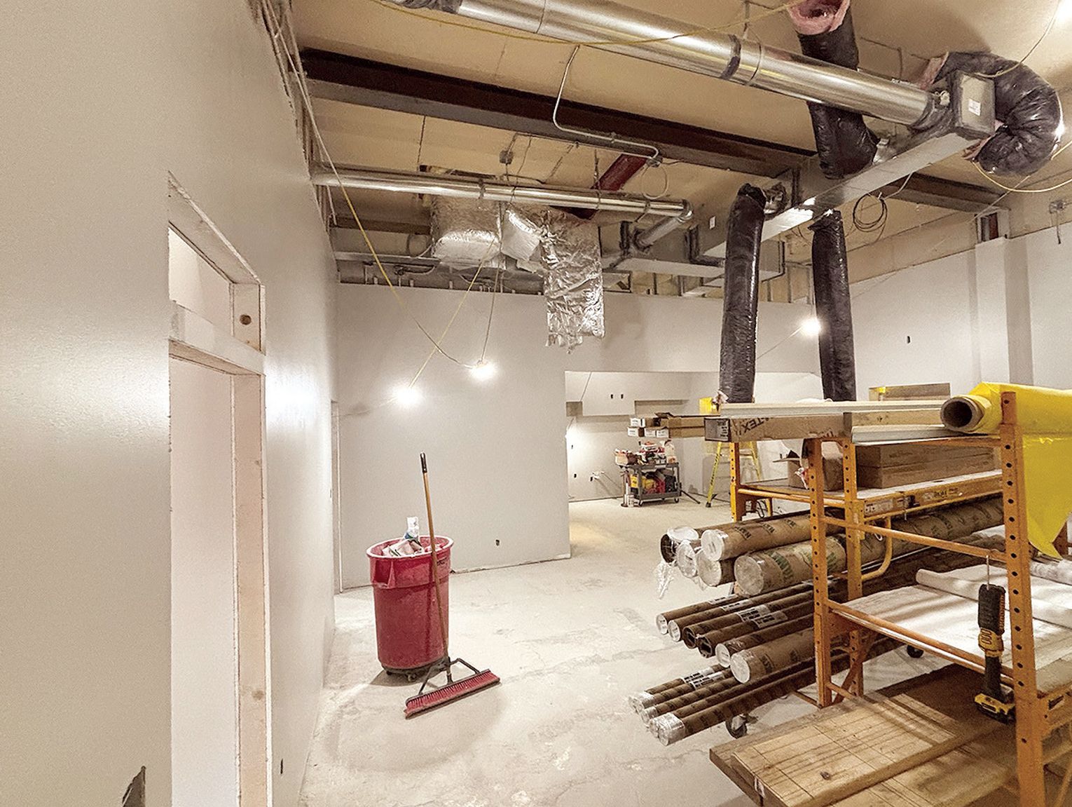 Construction coming along on center