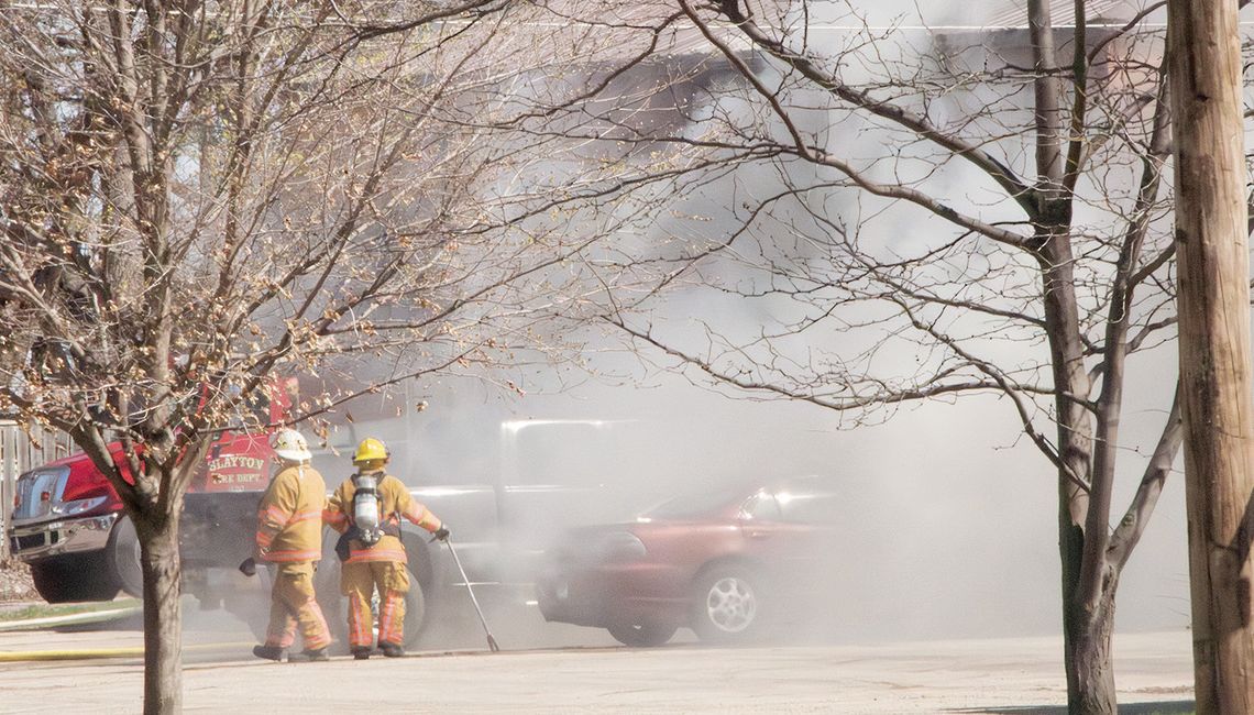 Fire at Harold’s Service in Slayton