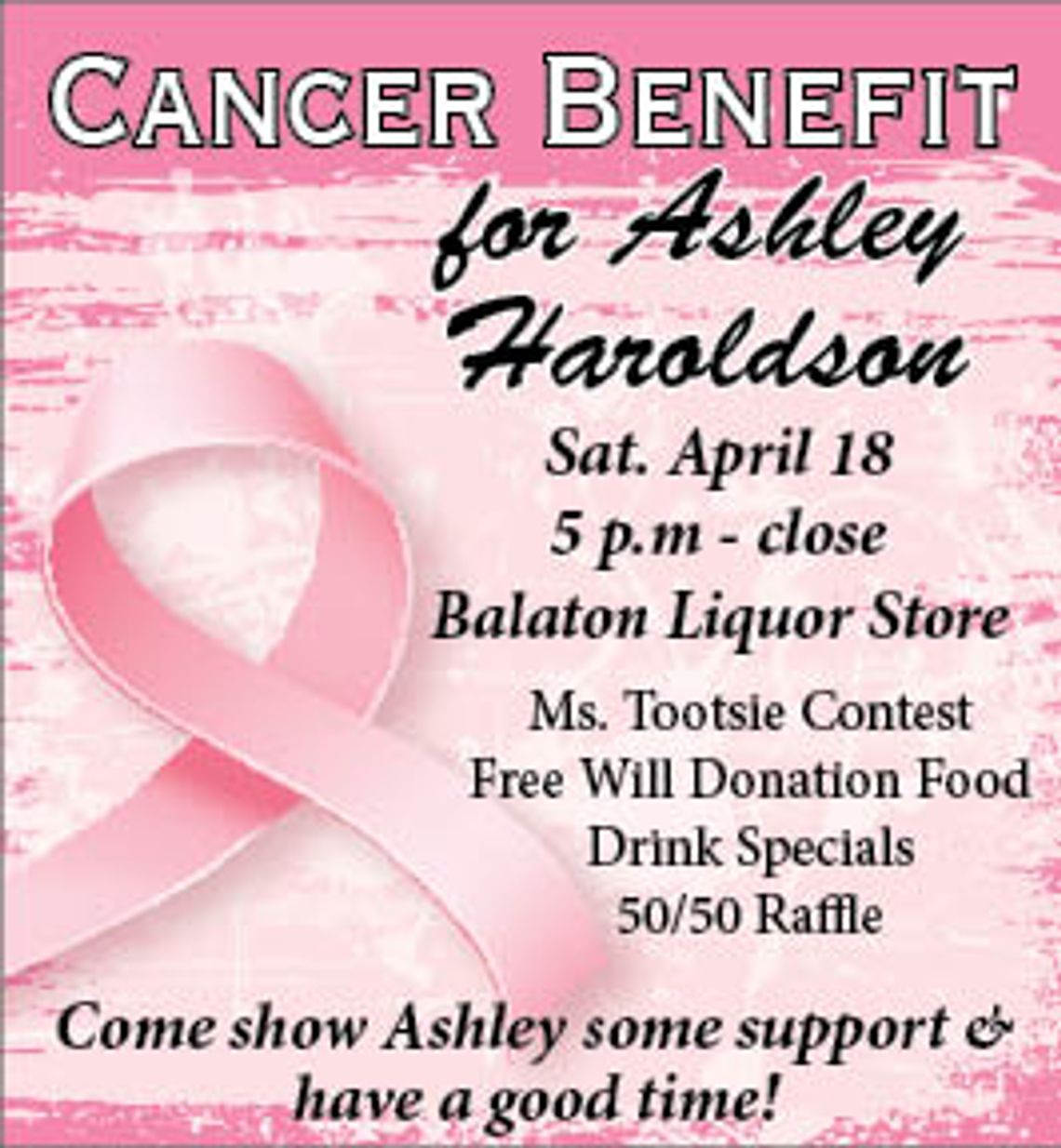 Cancer Benefit for Ashley Haroldson Cancer Benefit for Ashley Haroldson